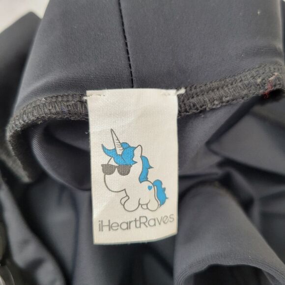 iHeartRaves Turn Up The Lights Black High-Waisted Reflective Rave Bottoms - Picture 6 of 9